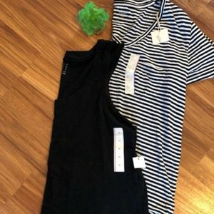 Target Tank & Tee Lot Size XL Black White Striped